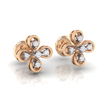 Load image into Gallery viewer, 18Kt rose gold real diamond earring 37(1) by diamtrendz
