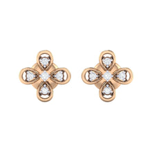 Load image into Gallery viewer, 18Kt rose gold real diamond earring 37(2) by diamtrendz