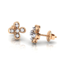 Load image into Gallery viewer, 18Kt rose gold real diamond earring 37(3) by diamtrendz