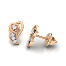 Load image into Gallery viewer, 18Kt rose gold real diamond earring 39(3) by diamtrendz
