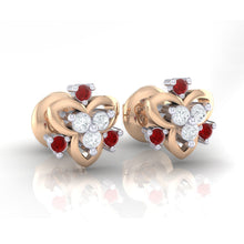 Load image into Gallery viewer, 18Kt rose gold real diamond earring 41(1) by diamtrendz