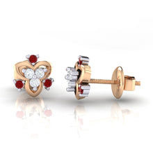 Load image into Gallery viewer, 18Kt rose gold real diamond earring 41(3) by diamtrendz