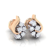 Load image into Gallery viewer, 18Kt rose gold real diamond earring 42(1) by diamtrendz