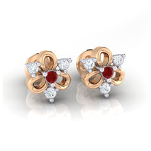 Load image into Gallery viewer, 18Kt rose gold real diamond earring 45(1) by diamtrendz