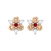 Load image into Gallery viewer, 18Kt rose gold real diamond earring 45(2) by diamtrendz
