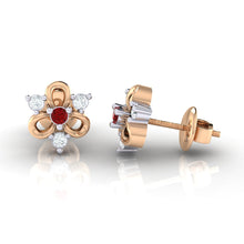 Load image into Gallery viewer, 18Kt rose gold real diamond earring 45(3) by diamtrendz