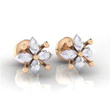 Load image into Gallery viewer, 18Kt rose gold real diamond earring 48(1) by diamtrendz