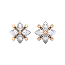 Load image into Gallery viewer, 18Kt rose gold real diamond earring 48(2) by diamtrendz