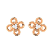 Load image into Gallery viewer, 18Kt rose gold real diamond earring 49(2) by diamtrendz