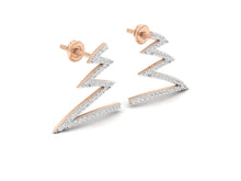 Load image into Gallery viewer, 18Kt rose gold real diamond earring 4(1) by diamtrendz