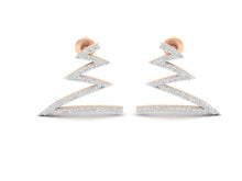 Load image into Gallery viewer, 18Kt rose gold real diamond earring 4(2) by diamtrendz