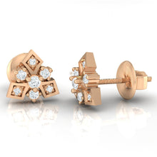 Load image into Gallery viewer, 18Kt rose gold real diamond earring 51(3) by diamtrendz