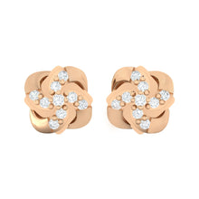 Load image into Gallery viewer, 18Kt rose gold real diamond stud earring 54(2) by diamtrendz