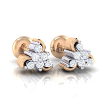 Load image into Gallery viewer, 18Kt rose gold real diamond stud earring 55(1) by diamtrendz