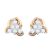 Load image into Gallery viewer, 18Kt rose gold real diamond stud earring 55(2) by diamtrendz