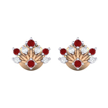 Load image into Gallery viewer, 18Kt rose gold real diamond stud earring 56(2) by diamtrendz