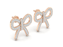 Load image into Gallery viewer, 18Kt rose gold real diamond earring 5(1) by diamtrendz