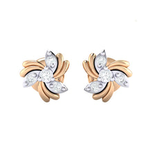 Load image into Gallery viewer, 18Kt rose gold real diamond earring by diamtrendz