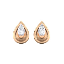 Load image into Gallery viewer, 18Kt rose gold pear diamond earring by diamtrendz