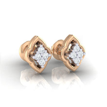Load image into Gallery viewer, 18Kt rose gold real diamond earring by diamtrendz