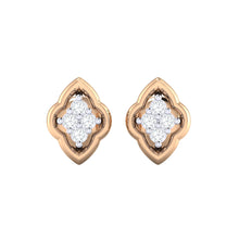 Load image into Gallery viewer, 18Kt rose gold real diamond earring by diamtrendz