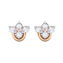 Load image into Gallery viewer, 18Kt rose gold real diamond earring by diamtrendz