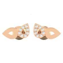 Load image into Gallery viewer, 18Kt rose gold real diamond earring by diamtrendz