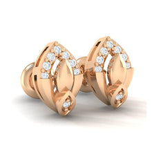 Load image into Gallery viewer, 18Kt rose gold real diamond earring by diamtrendz