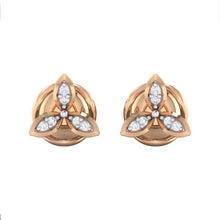 Load image into Gallery viewer, 18Kt rose gold real diamond earring by diamtrendz