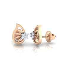 Load image into Gallery viewer, 18Kt rose gold real diamond earring 7(3) by diamtrendz
