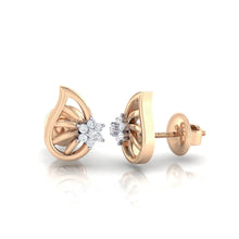 Load image into Gallery viewer, 18Kt rose gold real diamond earring 7(3) by diamtrendz