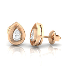 Load image into Gallery viewer, 18Kt rose gold pear diamond earring by diamtrendz