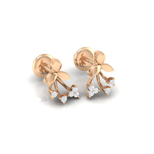 Load image into Gallery viewer, 18Kt rose gold real diamond earring by diamtrendz
