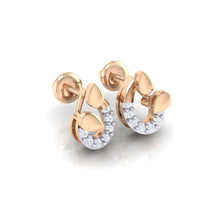 Load image into Gallery viewer, 18Kt rose gold real diamond earring by diamtrendz