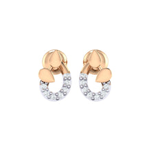 Load image into Gallery viewer, 18Kt rose gold real diamond earring by diamtrendz