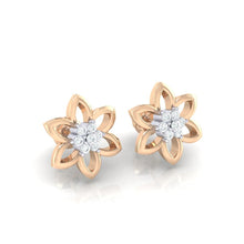 Load image into Gallery viewer, 18Kt rose gold real diamond earring 8(1) by diamtrendz