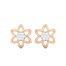 Load image into Gallery viewer, 18Kt rose gold real diamond earring 8(2) by diamtrendz
