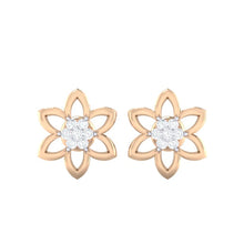 Load image into Gallery viewer, 18Kt rose gold real diamond earring 8(2) by diamtrendz