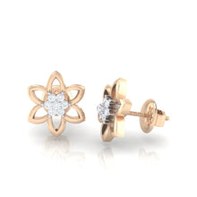 Load image into Gallery viewer, 18Kt rose gold real diamond earring 8(3) by diamtrendz
