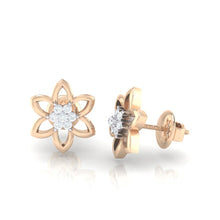 Load image into Gallery viewer, 18Kt rose gold real diamond earring 8(3) by diamtrendz