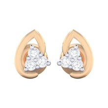 Load image into Gallery viewer, 18Kt rose gold real diamond earring by diamtrendz