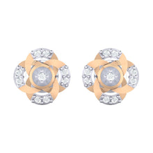 Load image into Gallery viewer, 18Kt rose gold real diamond earring by diamtrendz
