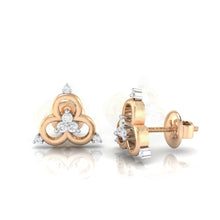 Load image into Gallery viewer, 18Kt rose gold real diamond earring 9(3) by diamtrendz