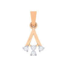 Load image into Gallery viewer, 18Kt rose gold real diamond pendant 12(1) by diamtrendz