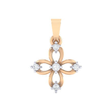 Load image into Gallery viewer, 18Kt rose gold floral diamond pendant by diamtrendz