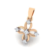 Load image into Gallery viewer, 18Kt rose gold floral diamond pendant by diamtrendz
