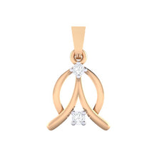 Load image into Gallery viewer, 18Kt rose gold real diamond pendant by diamtrendz