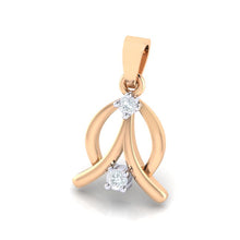 Load image into Gallery viewer, 18Kt rose gold real diamond pendant by diamtrendz
