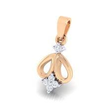 Load image into Gallery viewer, 18Kt rose gold real diamond pendant by diamtrendz