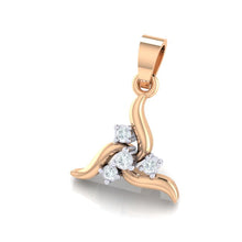 Load image into Gallery viewer, 18Kt rose gold real diamond pendant by diamtrendz